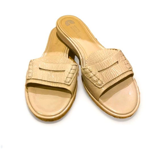 Geox Patrick Cox design cream patent leather sandals size 9 - Picture 1 of 11